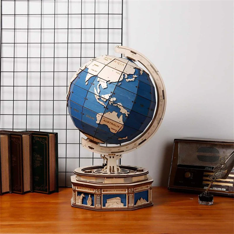 Robotime ST002 The Globe ROKR The Globe Model 3D Wooden Puzzle - JOYTOY WORLD