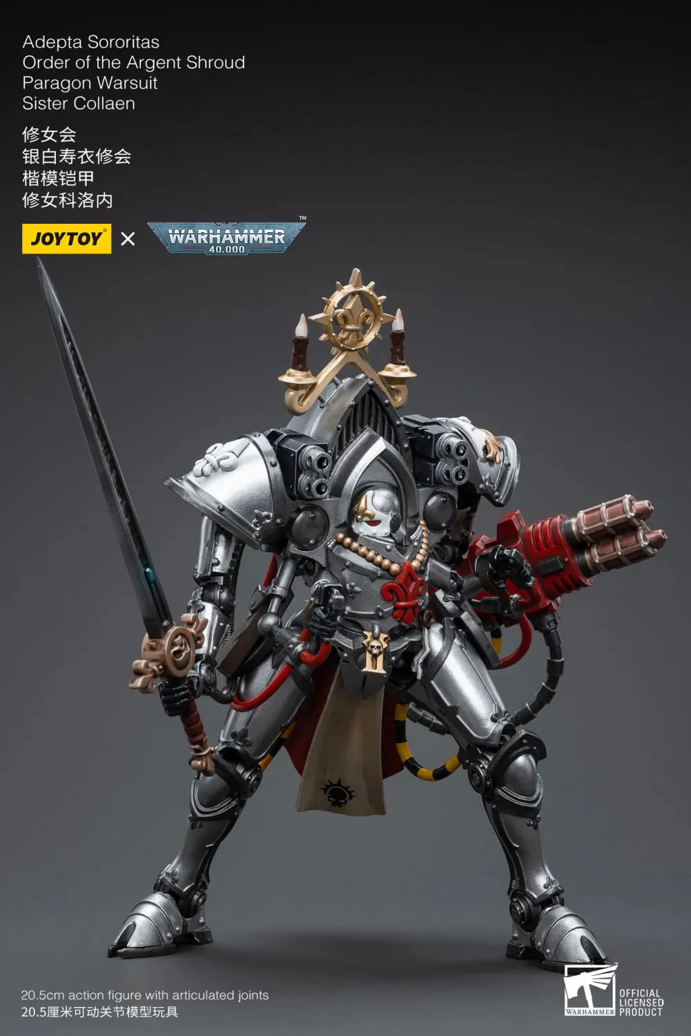 JOYTOY JT4669 Warhammer 40k 1: 18 Adepta Sororitas Order of the Argent Shroud Paragon Warsuit Sister Collaen - JOYTOY WORLD