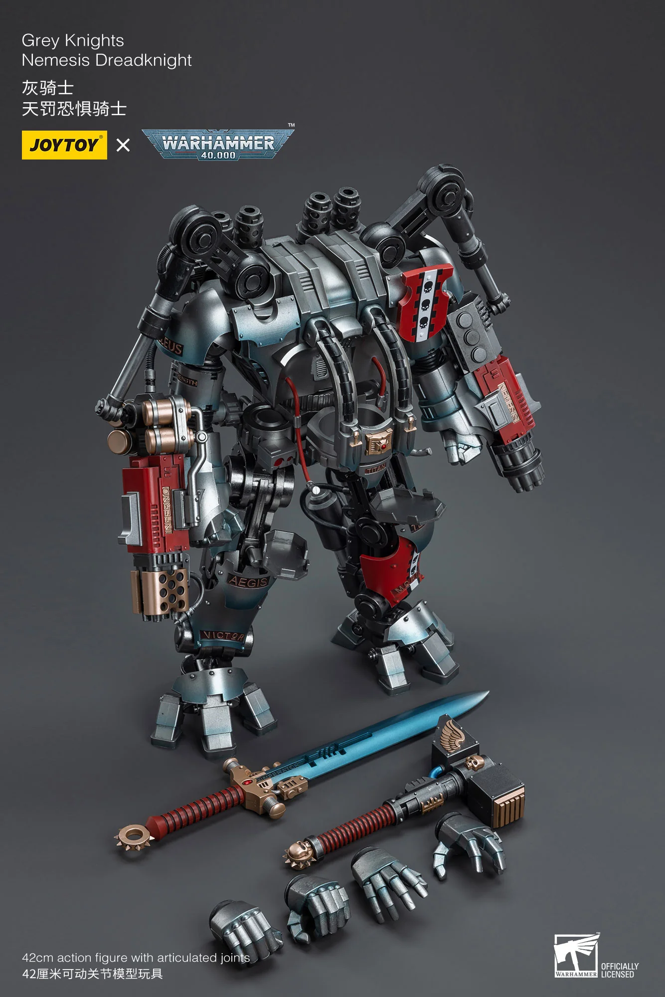 JOYTOY JT7592 Warhammer 40k 1: 18 Grey Knights Nemesis Dreadknight - JOYTOY WORLD