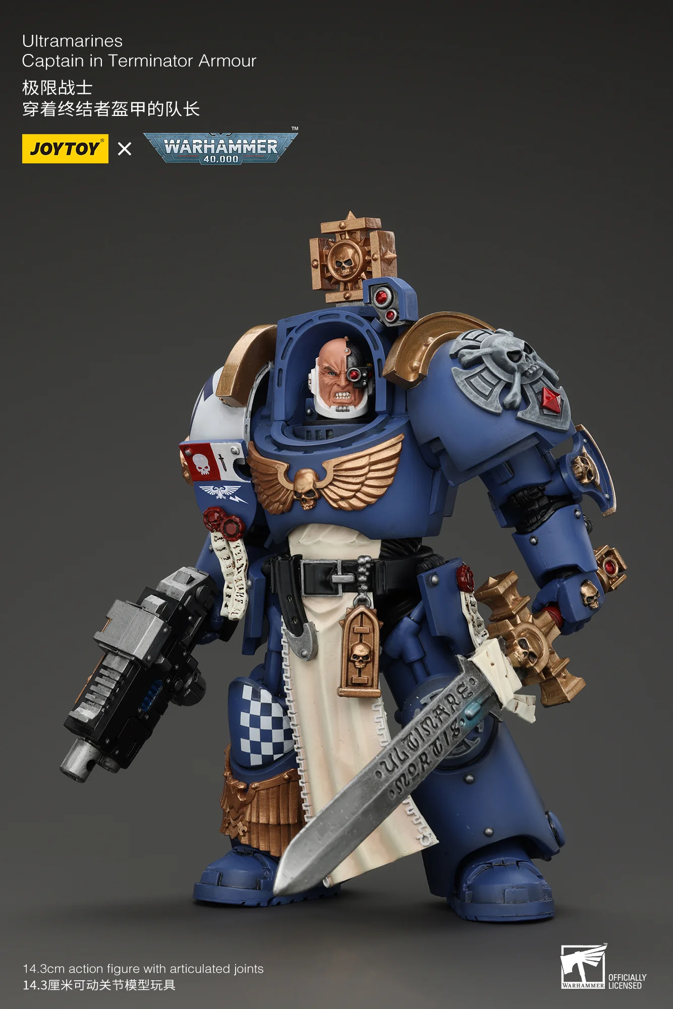 JOYTOY JT4980 Warhammer 40k 1: 18 Ultramarines Captain In Terminator Armour - JOYTOY WORLD