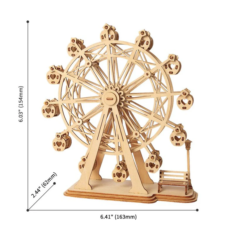 Robotime TG401 Rolife Ferris Wheel 3D Wooden Puzzle - JOYTOY WORLD