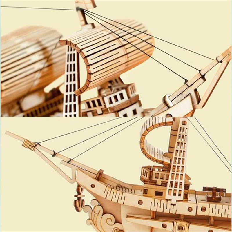 Robotime TG305 Rolife Sailling Ship Model 3D Wooden Puzzle - JOYTOY WORLD