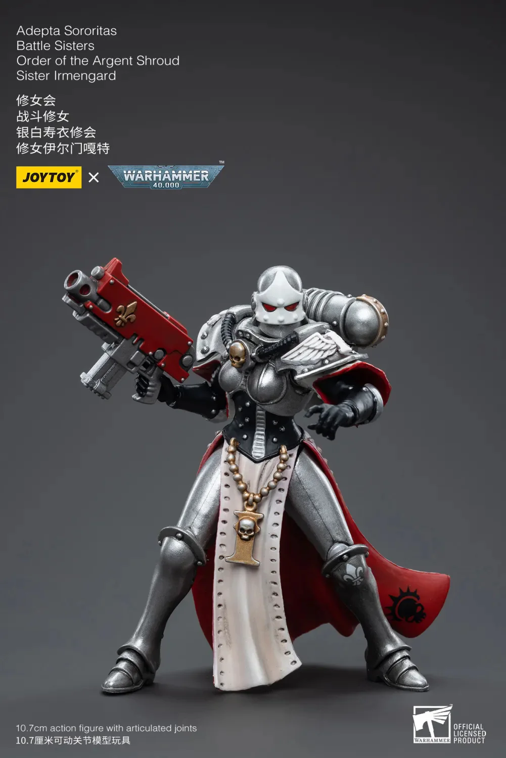 JOYTOY Warhammer 40k 1: 18 Adepta Sororitas Battle Sisters Order of the Argent Shroud Sister - JOYTOY WORLD