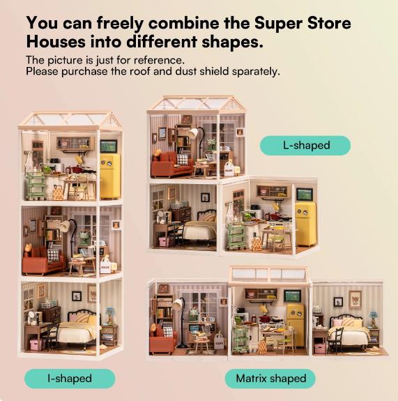 Robotime DW007 Cozy Living Lounge - JOYTOY WORLD