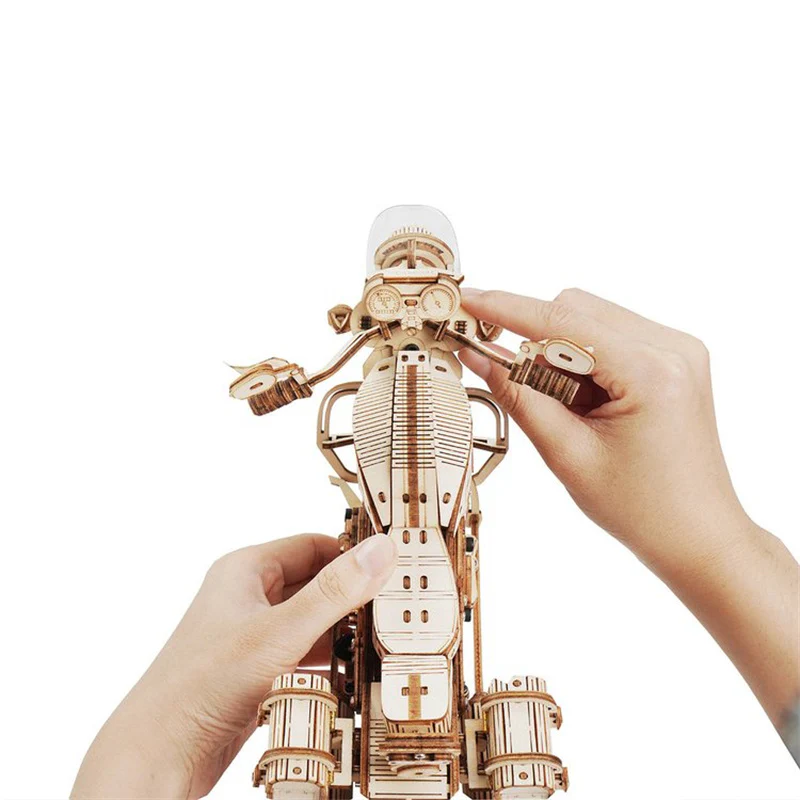 Robotime LK504 ROKR Cruiser Motorcycle 3D Wooden Puzzle - JOYTOY WORLD