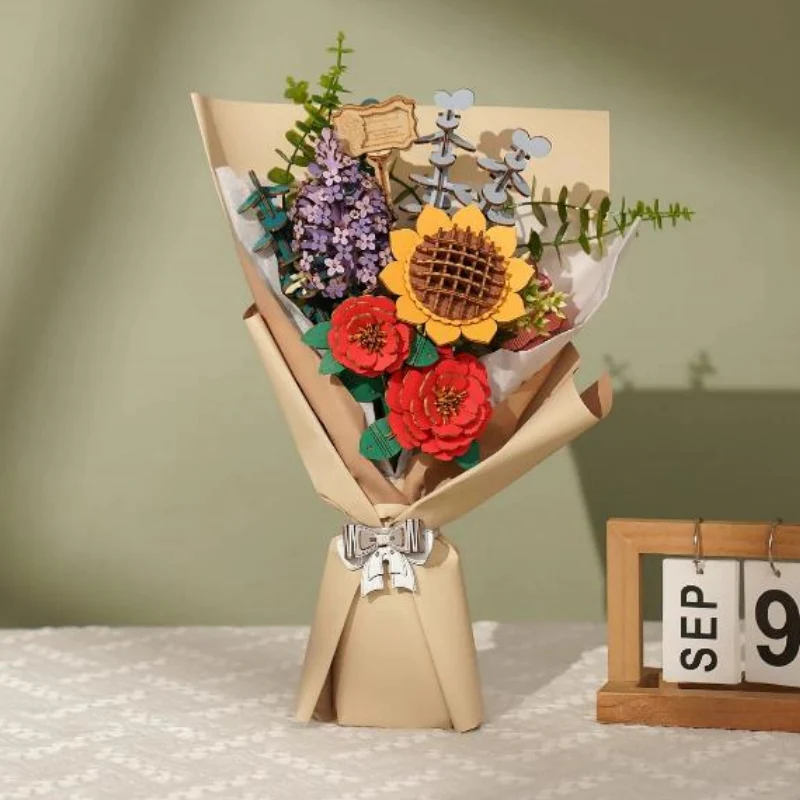 Robotime TW01H Wooden Flower Bouquet - JOYTOY WORLD