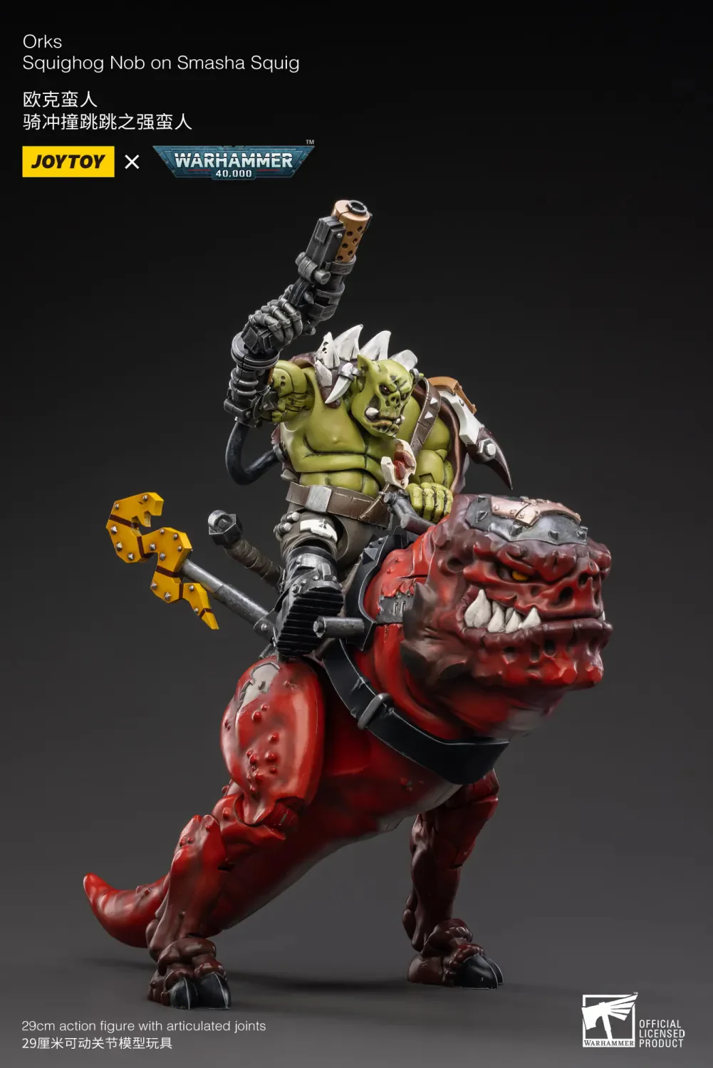 JOYTOY JT3112 Warhammer 40k 1: 18 Orks Squighog Nob On