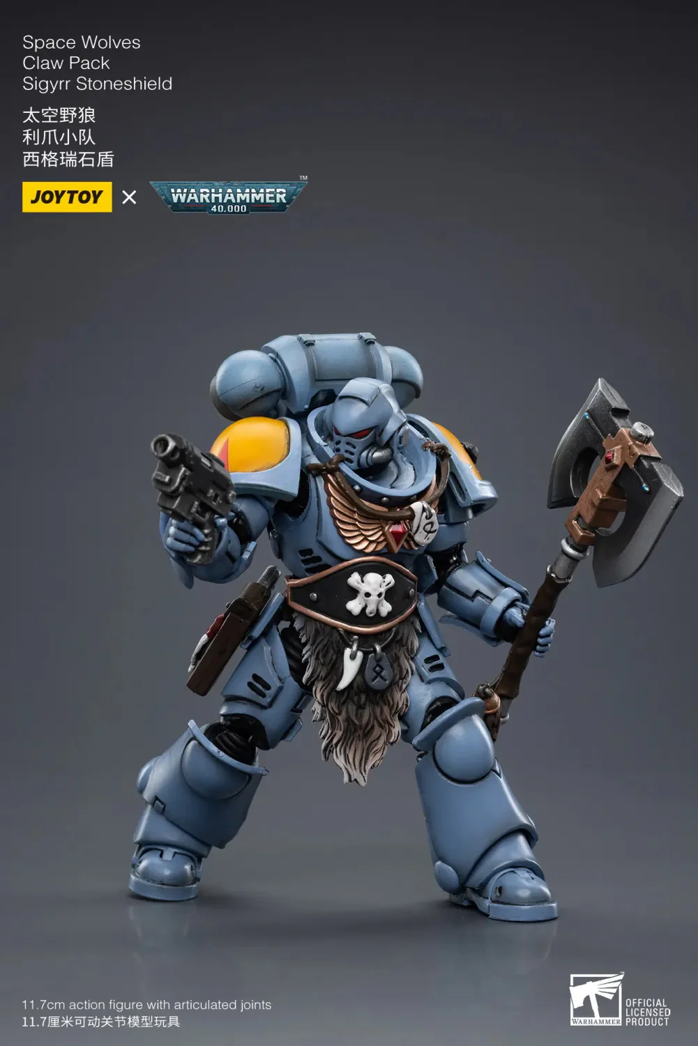 JOYTOY JT3792 Warhammer 40k 1: 18 Space Wolves Claw Pack Sigyrr Stoneshield - JOYTOY WORLD