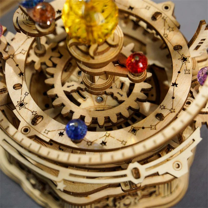 Robotime AMK51 ROKR Starry Night Orrery Mechanical Music Box - JOYTOY WORLD