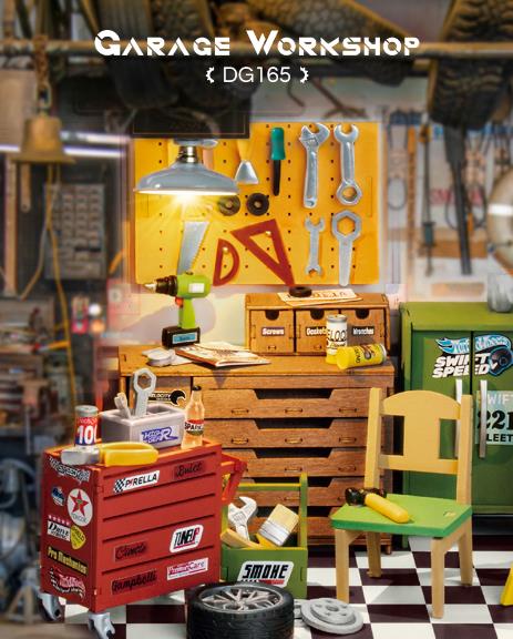 Robotime DG165 Garage Workshop - JOYTOY WORLD