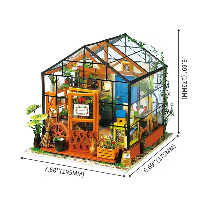Robotime DG104 Rolife Cathy's Flower House DIY Miniature House - JOYTOY WORLD