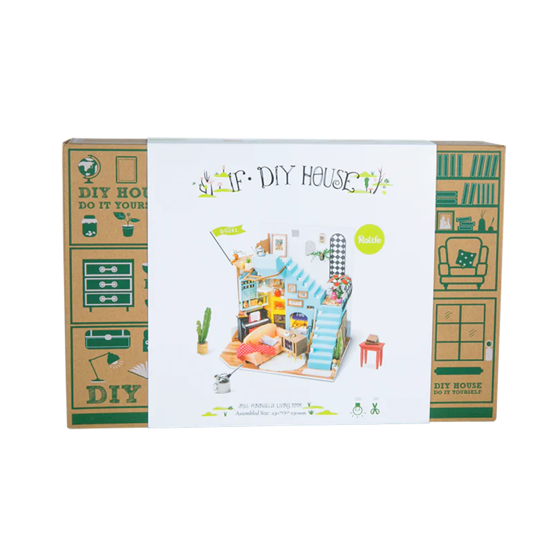 Robotime DG141 Rolife Joy's Peninsula Living Room DIY Miniature Dollhouse 1:18 - JOYTOY WORLD