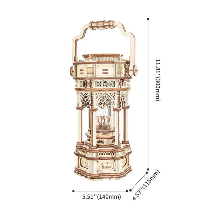 Robotime AMK61 ROKR Victorian Lantern Mechanical Music Box - JOYTOY WORLD