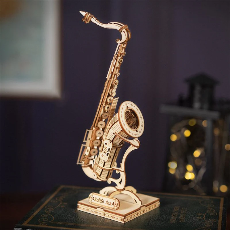 Robotime TG309 Rolife Saxophone 3D Wooden Puzzle - JOYTOY WORLD