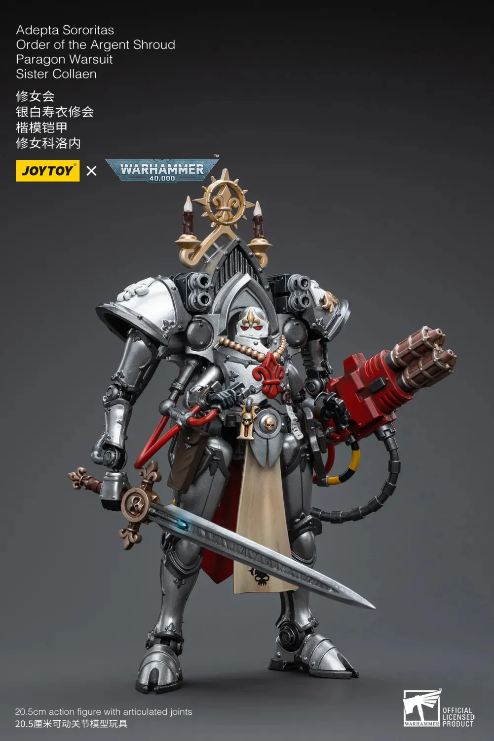 JOYTOY JT4669 Warhammer 40k 1: 18 Adepta Sororitas Order of the Argent Shroud Paragon Warsuit Sister Collaen - JOYTOY WORLD