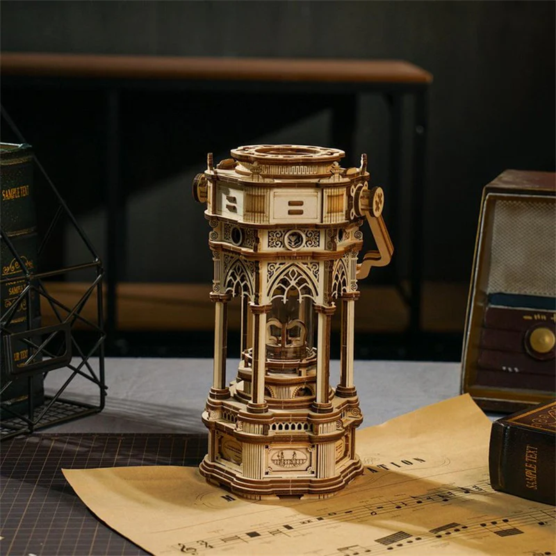 Robotime AMK61 ROKR Victorian Lantern Mechanical Music Box - JOYTOY WORLD