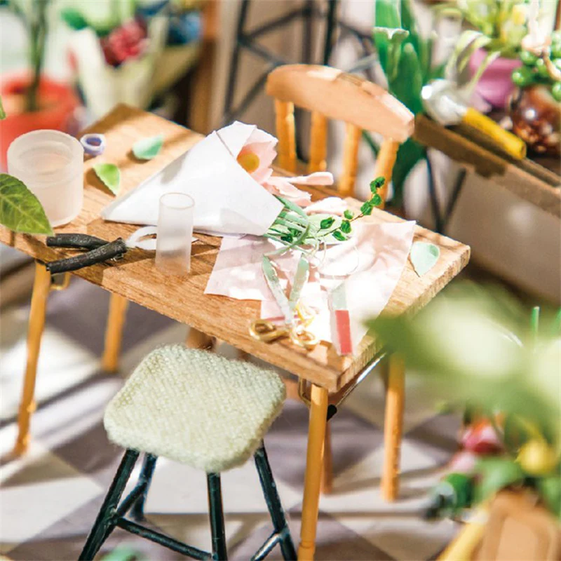 Robotime DG145 Rolife Emily's Flower Shop Miniature House - JOYTOY WORLD