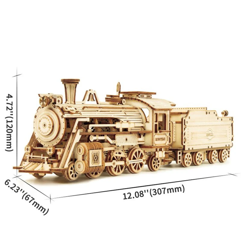 Robotime MC501 ROKR Prime Steam Express Train 3D Wooden Puzzle - JOYTOY WORLD