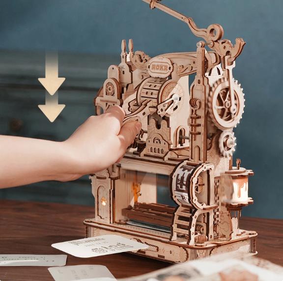 Robotime LK602 Classic Printing Press - JOYTOY WORLD