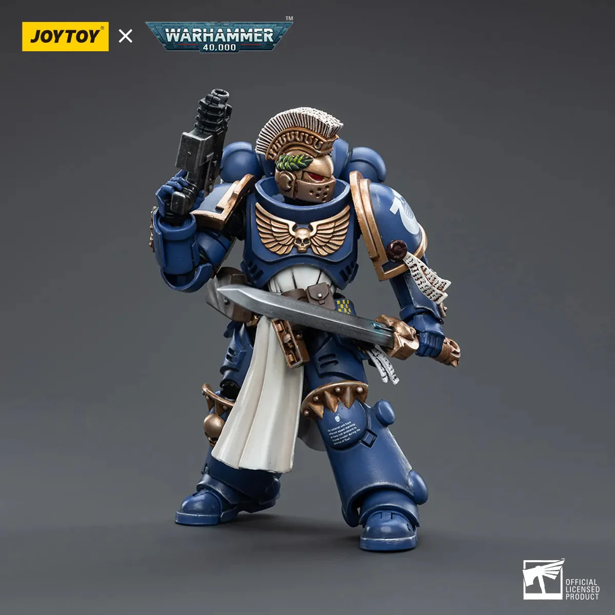 JOYTOY JT4430 Warhammer 40k 1: 18 Ultramarines Primaris Company Champion Brother Parnaeus - JOYTOY WORLD