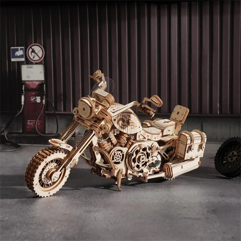 Robotime LK504 ROKR Cruiser Motorcycle 3D Wooden Puzzle - JOYTOY WORLD