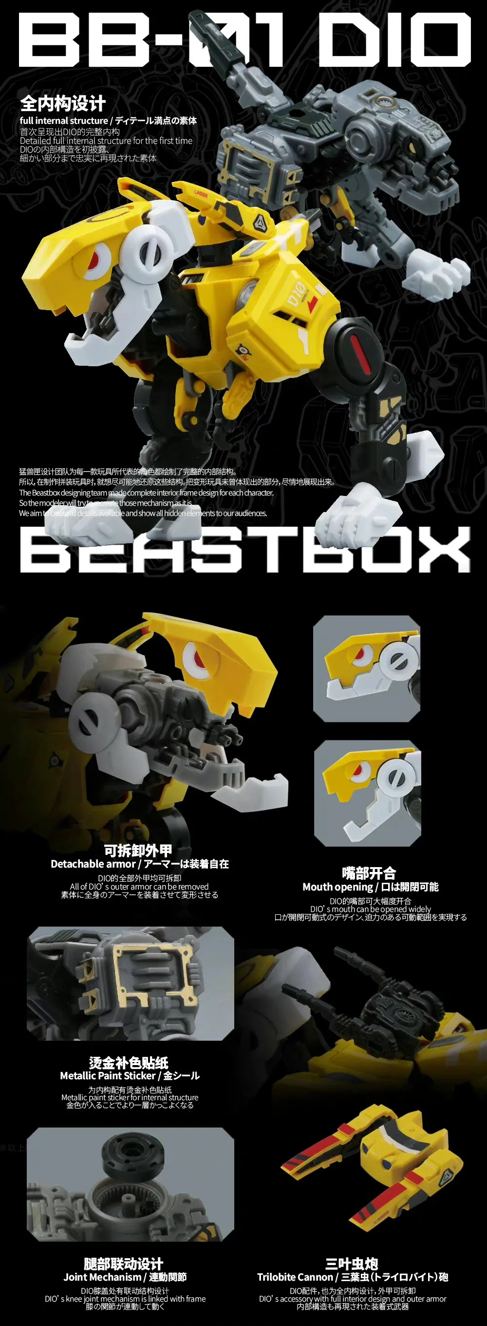 52TOYS BeastBox BB-01 DIO Plastic Model Kit - JOYTOY WORLD