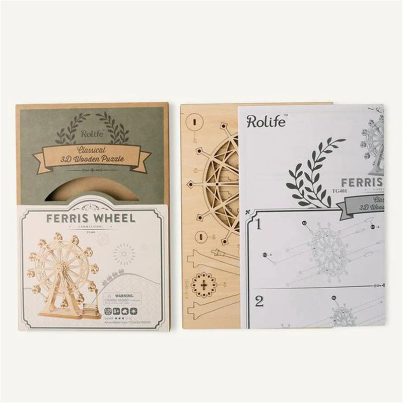 Robotime TG401 Rolife Ferris Wheel 3D Wooden Puzzle - JOYTOY WORLD