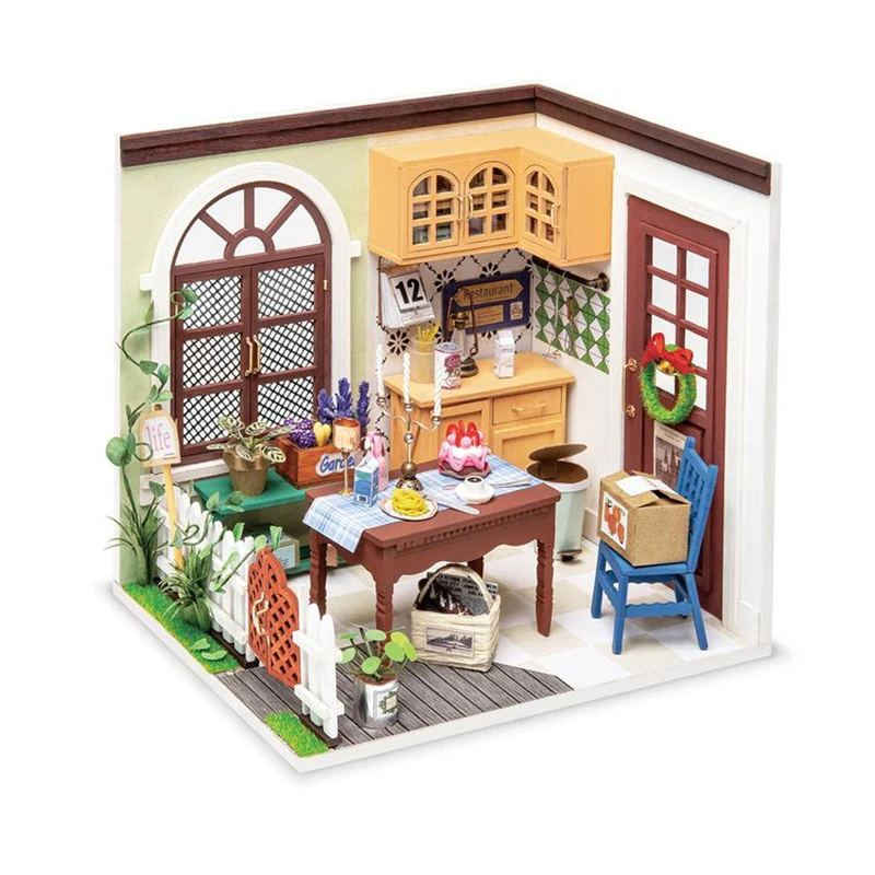 Robotime DGM09 Rolife Charlie's Dining Room DIY Miniature 1:20 - JOYTOY WORLD