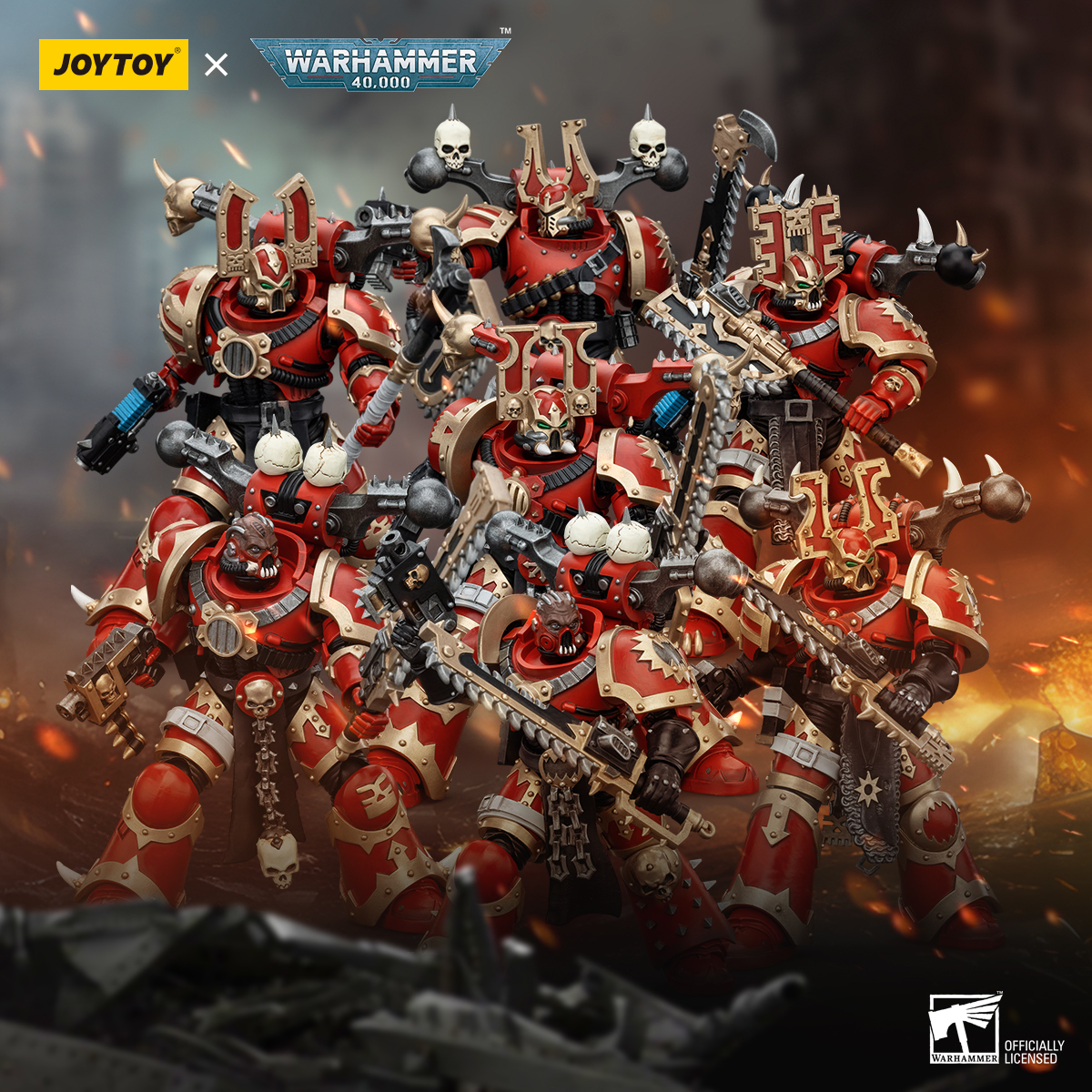 JOYTOY Warhammer 40k 1: 18 World Eaters Khorne Berzerkers - JOYTOY WORLD