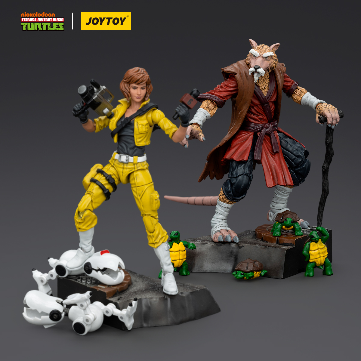 JOYTOY Teenage Mutant Ninja Turtles TMNT Splinter and April O'Neil - JOYTOY WORLD