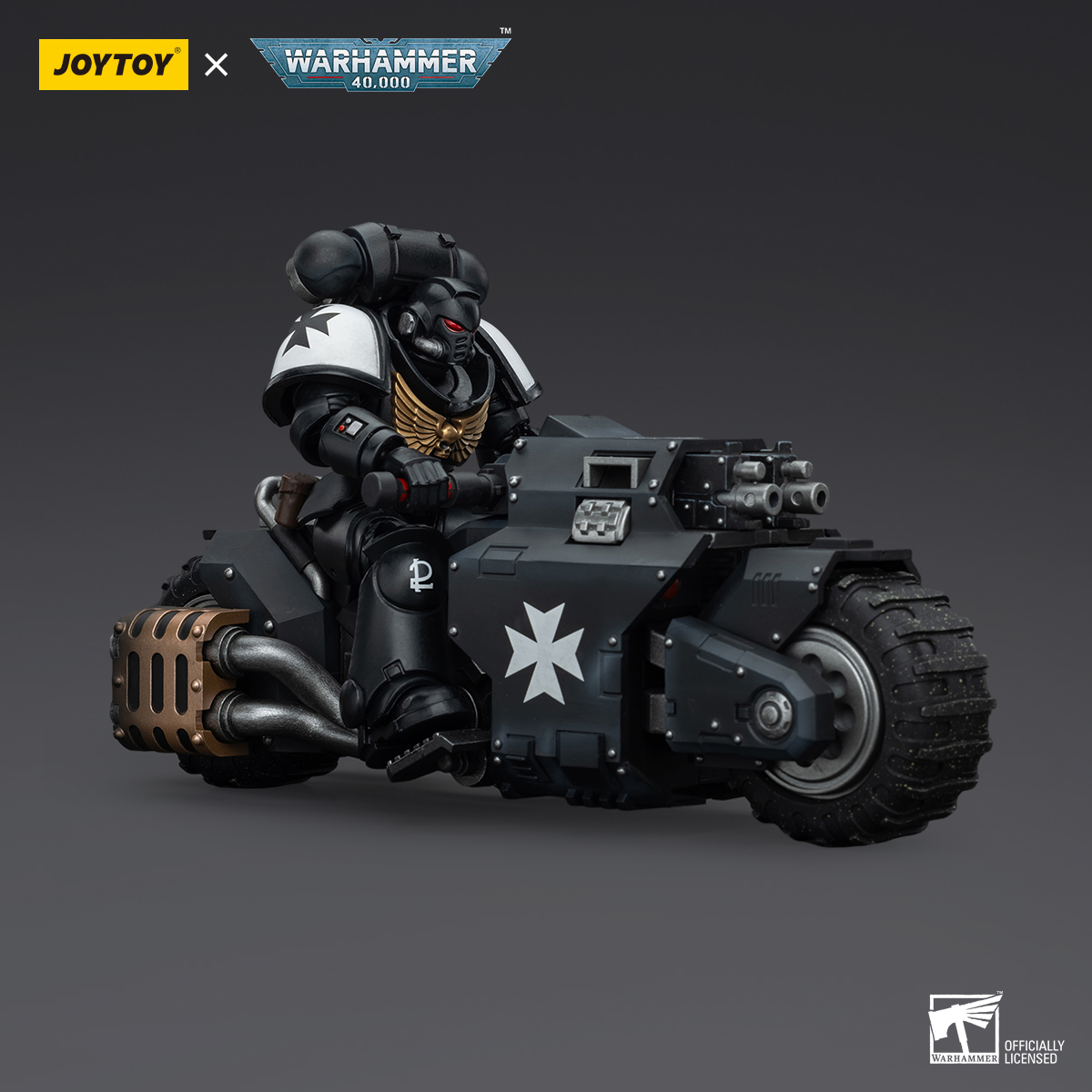 JOYTOY Warhammer 40k 1: 18 Space Marines Black Templars Outriders Brother Valtus - JOYTOY WORLD