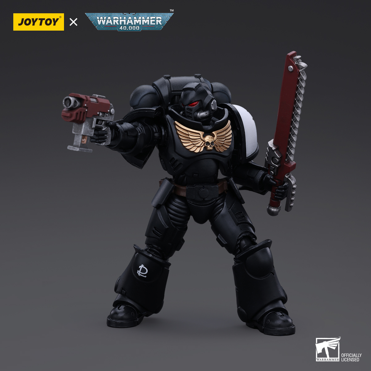 JOYTOY Warhammer 40k 1: 18 Space Marines Black Templars Outriders Brother Valtus - JOYTOY WORLD