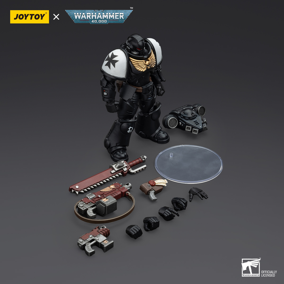 JOYTOY Warhammer 40k 1: 18 Space Marines Black Templars Outriders Brother Valtus - JOYTOY WORLD