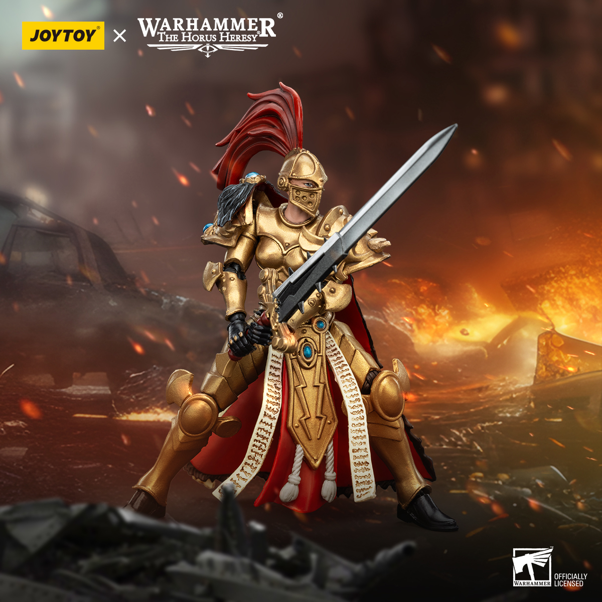 JOYTOY Warhammer The Horus Heresy 1:18 Sisters of Silence White Falcons Vigilator Cadre Vigilator Mistress - JOYTOY WORLD