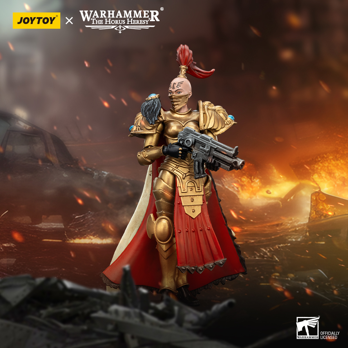 JOYTOY Warhammer The Horus Heresy 1:18 Sisters of Silence White Falcons Vigilator Cadre Vigilator Mistress - JOYTOY WORLD