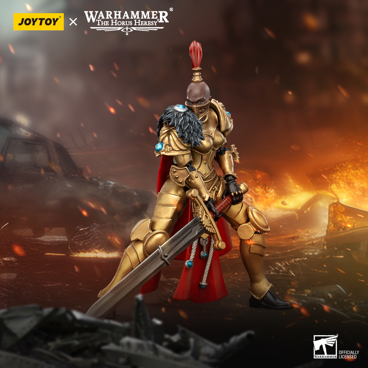 JOYTOY Warhammer The Horus Heresy 1:18 Sisters of Silence White Falcons Vigilator Cadre Vigilator Mistress - JOYTOY WORLD