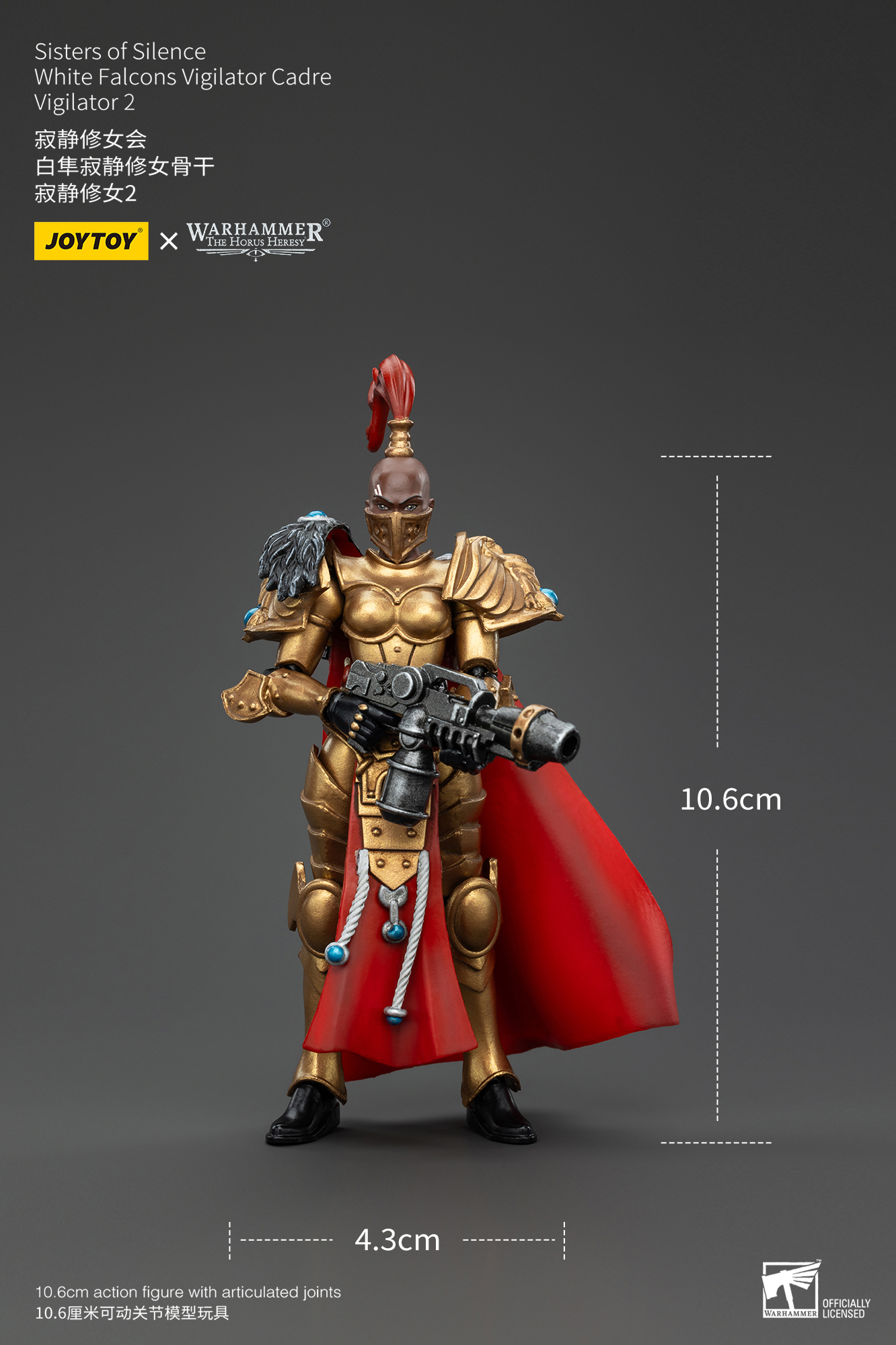 JOYTOY Warhammer The Horus Heresy 1:18 Sisters of Silence White Falcons Vigilator Cadre Vigilator Mistress - JOYTOY WORLD