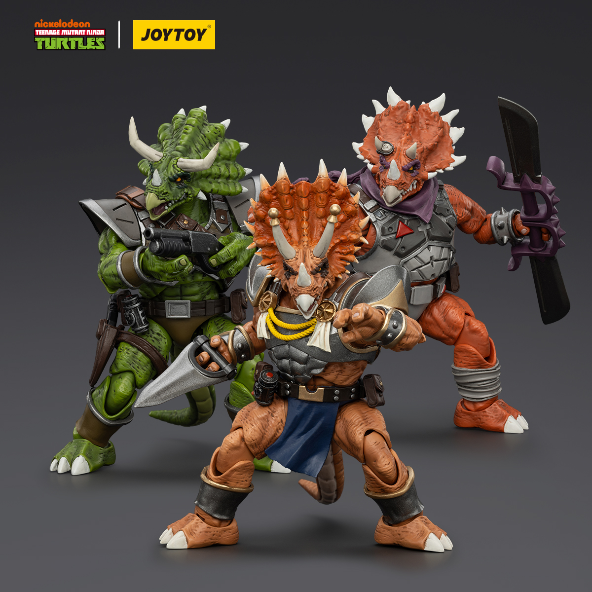 JOYTOY Teenage Mutant Ninja Turtles TMNT Taserenton Legion Captain Zorax, Adjutant Zork and Triceraton Infantryman for Aisa - JOYTOY WORLD