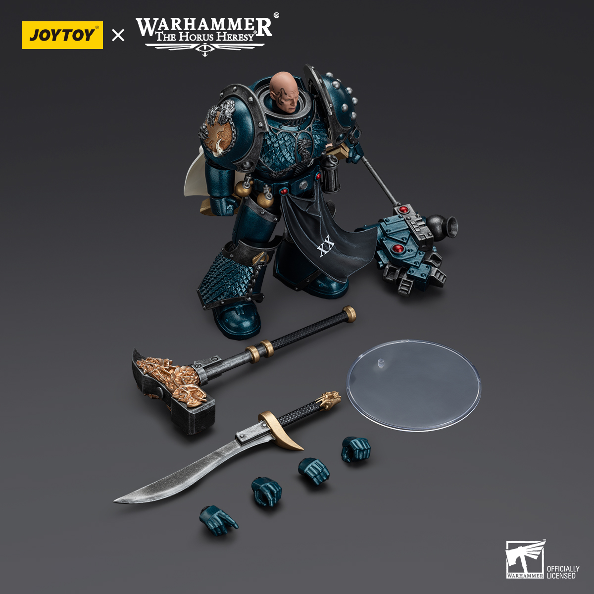JOYTOY Warhammer The Horus Heresy 1: 18 Alpha Legion Legion Praetor with Power Sword and Harrowmaster Armillus Dynat - JOYTOY WORLD