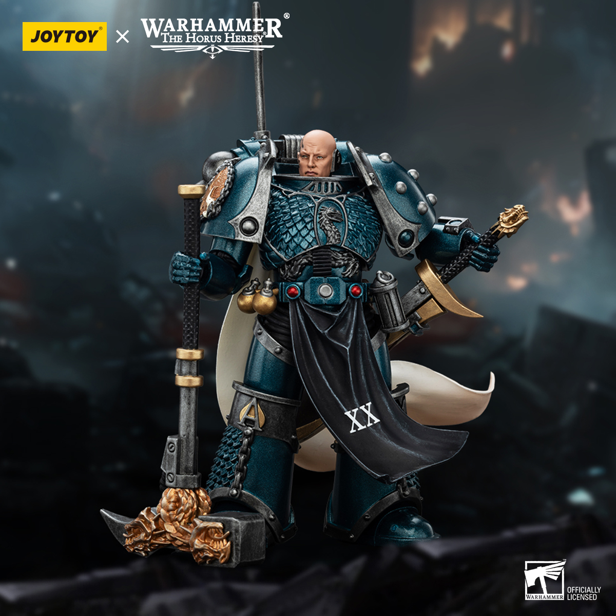 JOYTOY Warhammer The Horus Heresy 1: 18 Alpha Legion Legion Praetor with Power Sword and Harrowmaster Armillus Dynat - JOYTOY WORLD