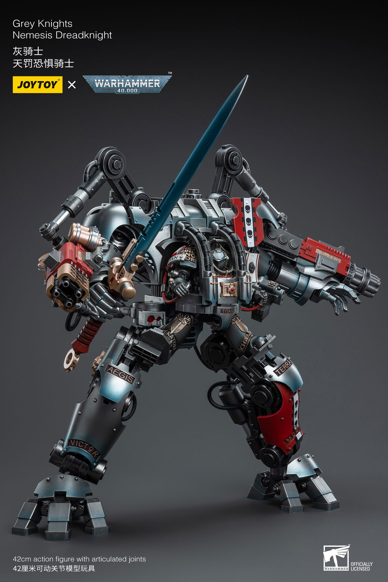 JOYTOY JT6434 Warhammer 40k 1: 18 Grey Knights Nemesis Dreadknight ( Including action figure ) - JOYTOY WORLD