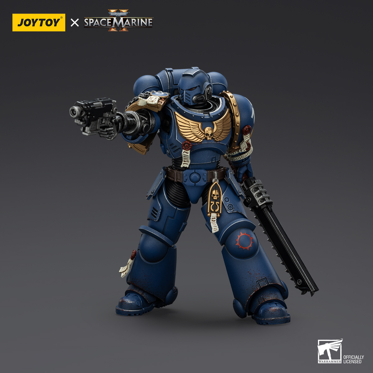 JOYTOY Warhammer 40k Collectors Edition Space Marine 2 Ultramarines  Lieutenant Titus, Sergeant Gadriel and Brother Chairon - JOYTOY WORLD
