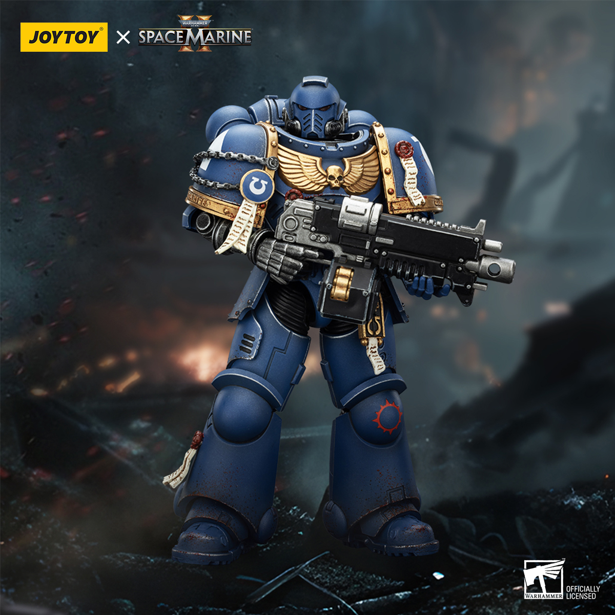 JOYTOY Warhammer 40k Collectors Edition Space Marine 2 Ultramarines  Lieutenant Titus, Sergeant Gadriel and Brother Chairon - JOYTOY WORLD