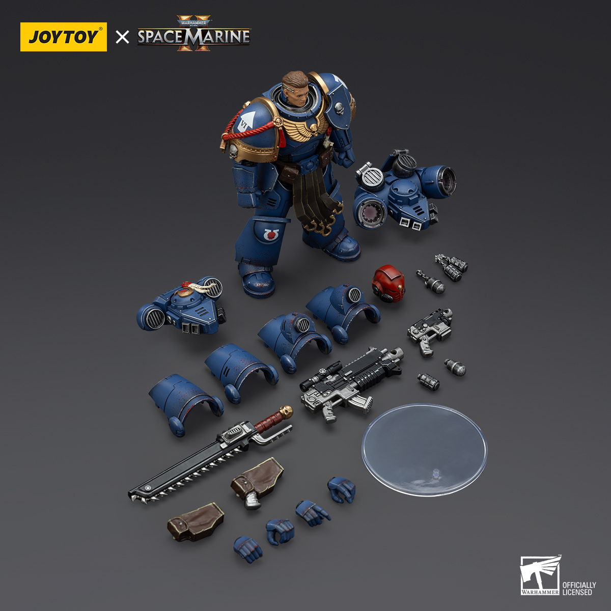 JOYTOY Warhammer 40k Collectors Edition Space Marine 2 Ultramarines  Lieutenant Titus, Sergeant Gadriel and Brother Chairon - JOYTOY WORLD