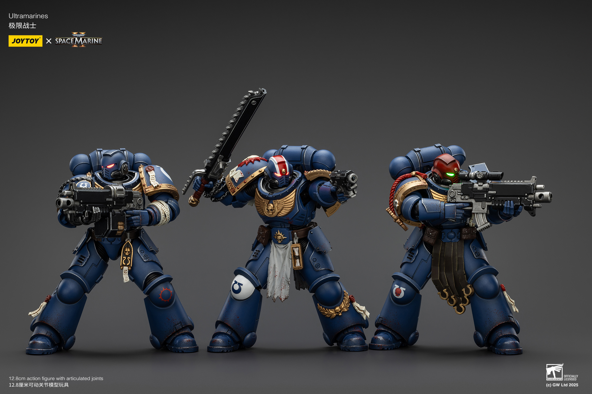JOYTOY Warhammer 40k Collectors Edition Space Marine 2 Ultramarines  Lieutenant Titus, Sergeant Gadriel and Brother Chairon - JOYTOY WORLD