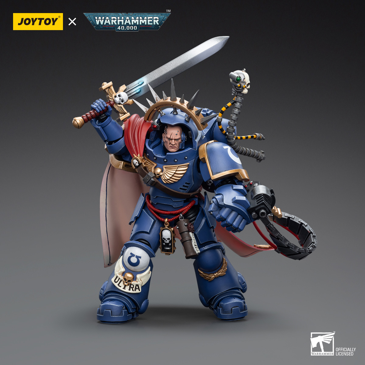 JOYTOY JT7745 Warhammer 40k 1: 18 Ultramarines Captain in Gravis Armour - JOYTOY WORLD