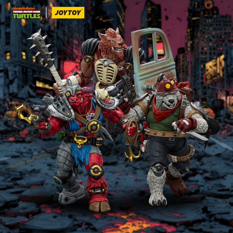 JOYTOY Teenage Mutant Ninja Turtles TMNT Dirtbag & Groundchuck & Rahzar - JOYTOY WORLD
