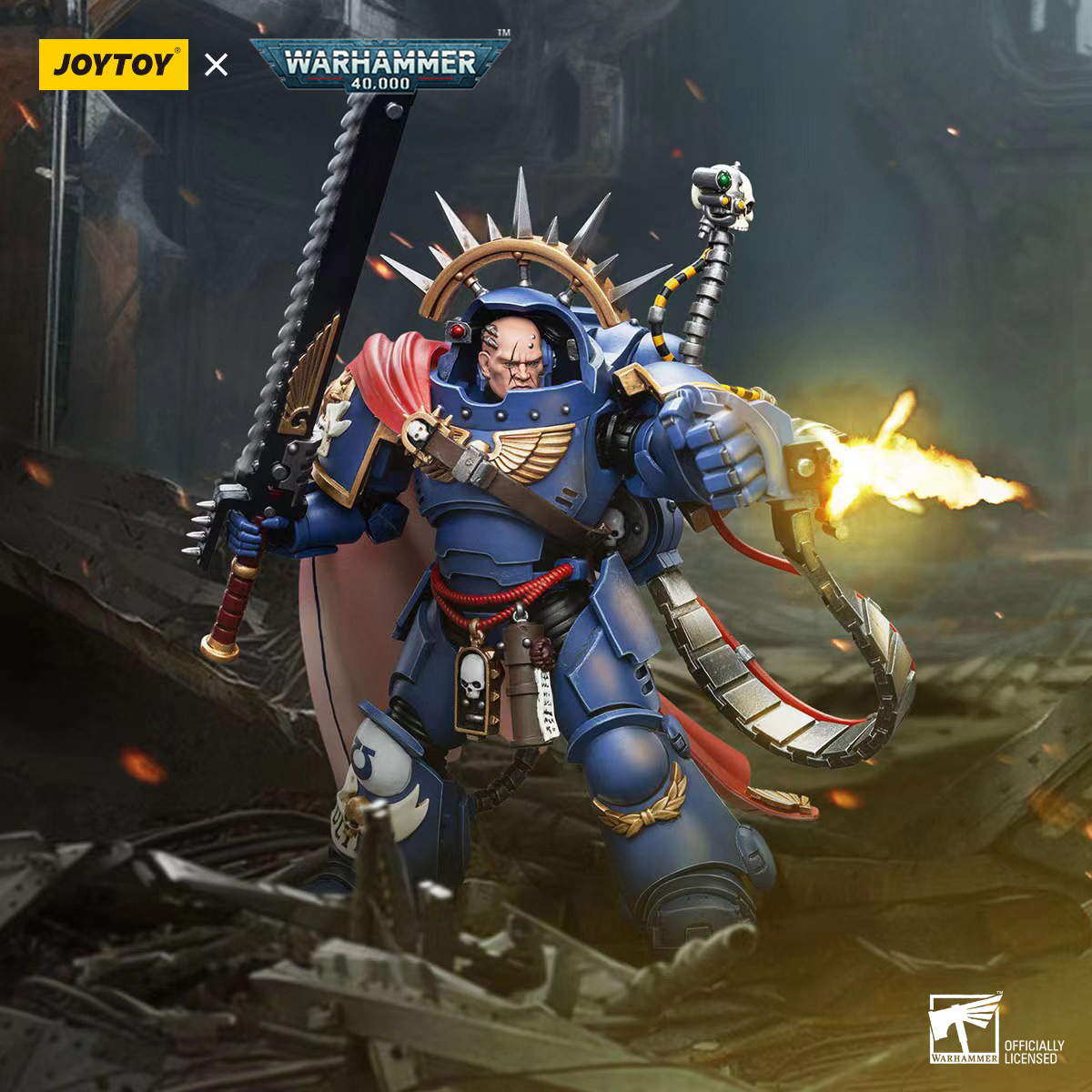 JOYTOY JT7745 Warhammer 40k 1: 18 Ultramarines Captain in Gravis Armour - JOYTOY WORLD