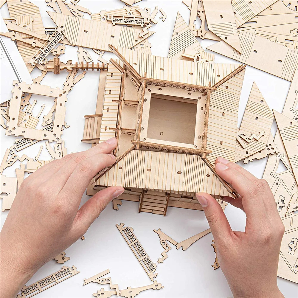 Robotime TNG02 Five-storied Pagoda - JOYTOY WORLD