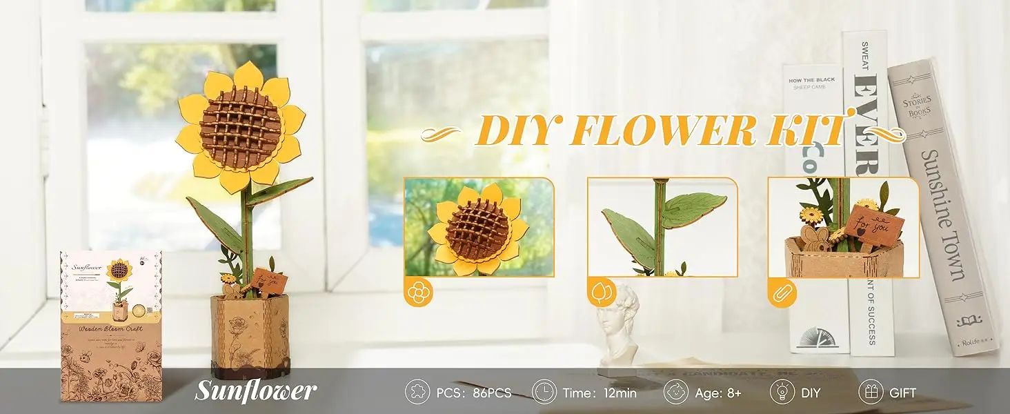 Robotime TW011 Sunflower - JOYTOY WORLD